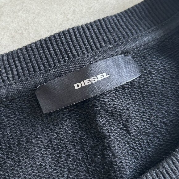 Diesel Stud Detail Faux Leather Trim Skater Dress - Picture 5 of 7